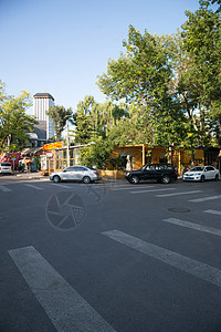 首都城市道路办公大楼北京三里屯街景图片