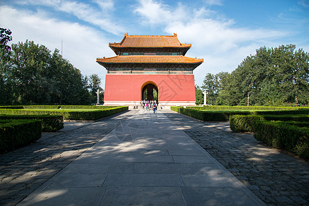 北京十三陵定陵地宫古老的彩色图片旅行北京十三陵背景