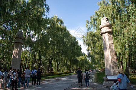 雕塑日光首都北京十三陵背景图片