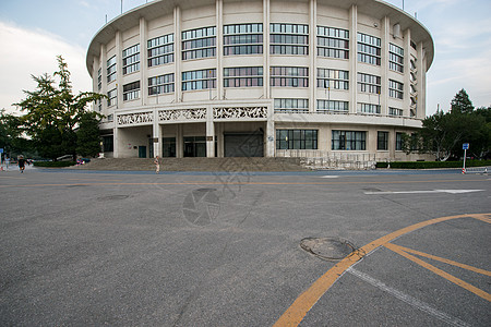 地面无人都市风景北京工人体育馆图片