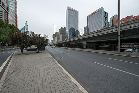 都市风景天空白昼北京CBD建筑背景