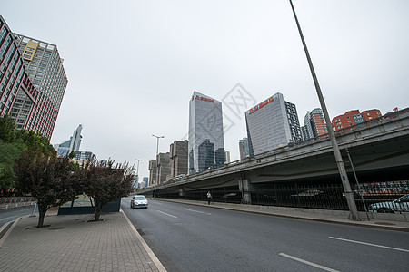 城市彩色图片市中心北京CBD建筑高清图片