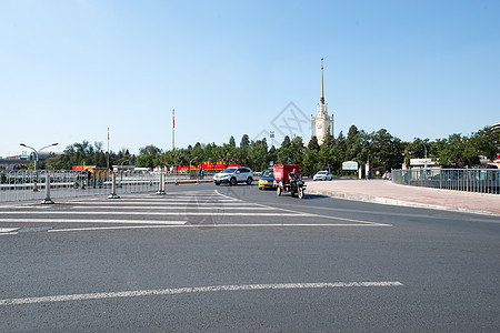 当地著名景点无人市区北京西直门建筑群图片