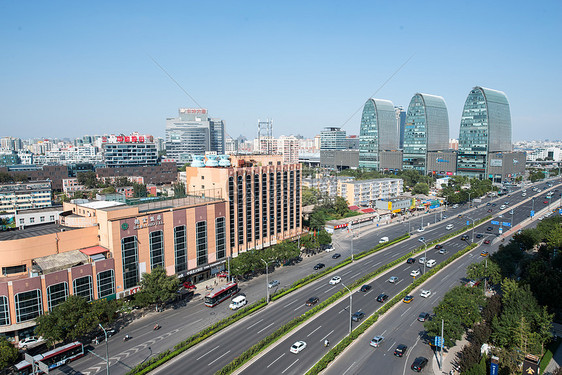 房地产水平构图二环北京西直门建筑群图片
