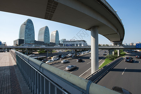 旅游胜地城市道路当地著名景点北京西直门建筑群图片