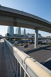 城市道路高层建筑高视角北京西直门建筑群图片