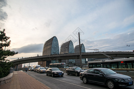 当地著名景点旅游胜地市区北京西直门建筑群图片