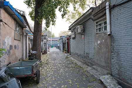 古老的古典式建筑外部北京胡同图片