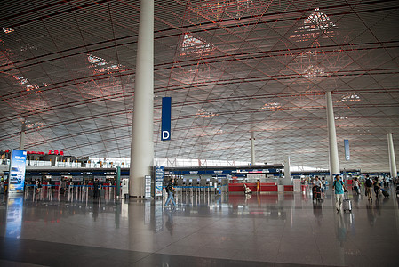 飞机场宽敞的公共设施北京首都机场图片