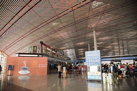人造建筑公共交通通道北京首都机场图片