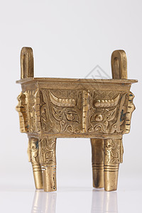 摄影远古的人造物铜鼎图片