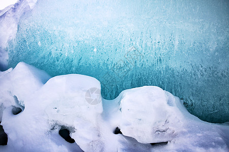 冬天大雪冬季新疆5A景区赛里木湖蓝冰背景