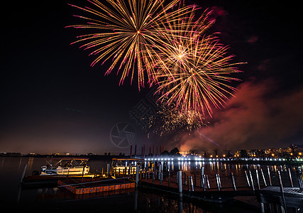 国庆节快乐元旦新年烟花背景