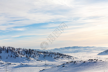 张家界雪景新疆喀纳斯禾木景区冬日雪景背景