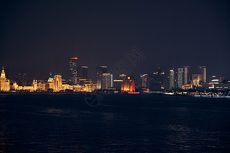 上海浦江夜景背景