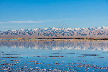 青海互助青海祁连雪山冬日风光背景