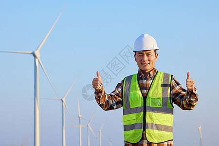 风力发电男性工程师形象图片