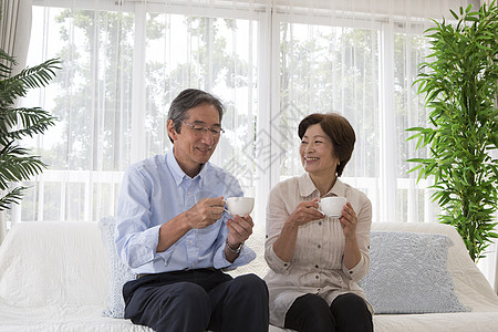 老年夫妻下午茶时间图片