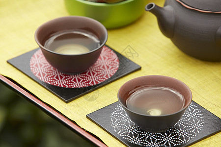 使用工具好客日式茶杯新茶日本茶图像图片