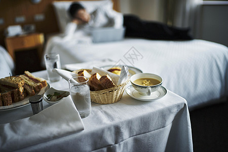酒店丰盛双人早餐图片
