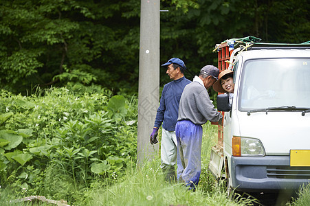 运动场四十来岁女士们男人和女人准备种植水稻图片