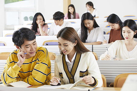 大学课堂上的同学们背景