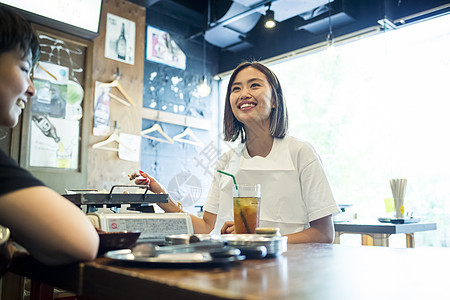 韩式烧肉上半身美女酷女人店yakiniku图片