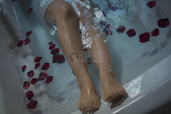 室内医美生命浴室玫瑰浴缸脚图片