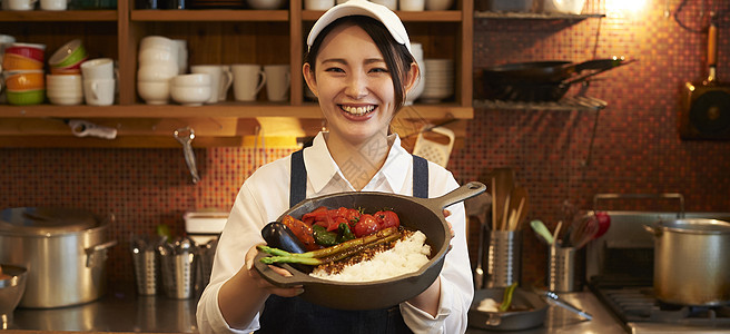 菜品围裙盆子咖喱员工餐厅图片