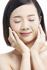 女性护肤面部展示图片