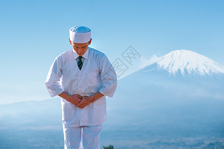 单人漂亮男cookfujisanjapanportrait图片