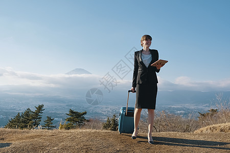 雇员女外国公司女商人外国人商务旅行图片