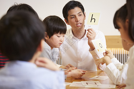 空白部分英语会话班小孩儿童英语课堂图片