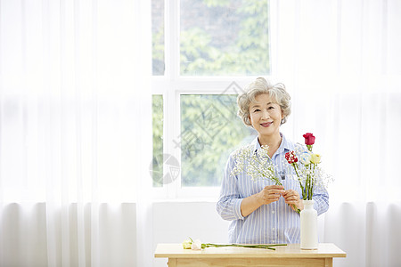 前视图阿祖基考试生活女人老人韩国人图片
