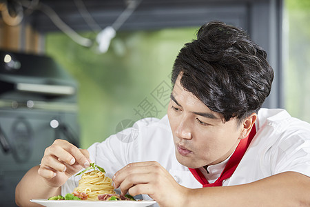 判断上身特写镜头厨师伙计韩国人图片