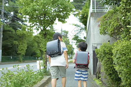 上学的小学生们图片