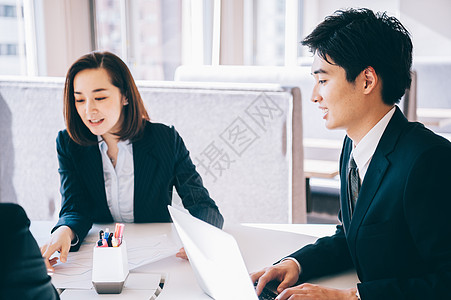 白领丽人商务人士召开会议背景