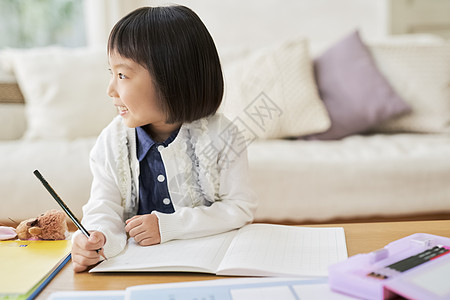 小孩佣人留白女孩儿童生活方式学习图片