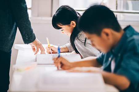 写作业的小学生图片