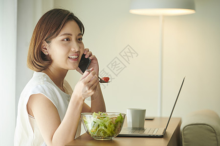 沙拉美丽职责女商务餐背景图片