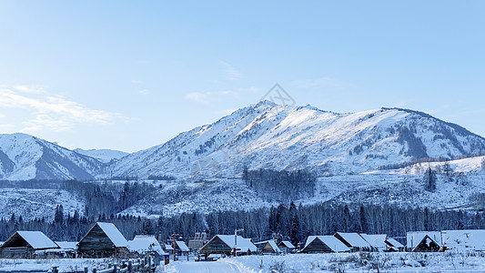 新疆喀纳斯禾木景区冬日雪景图片