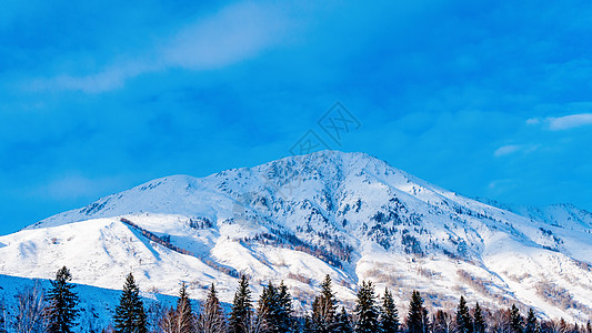 新疆喀纳斯景区雪山图片