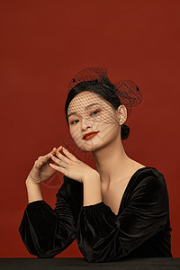 创意复古新中式美女形象图片