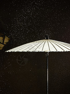 雨天路灯中国传统古风油纸伞背景