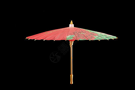 中国传统古风红绿拼接油纸伞中国风高清图片素材