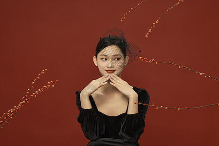 新中式国潮美女形象图片