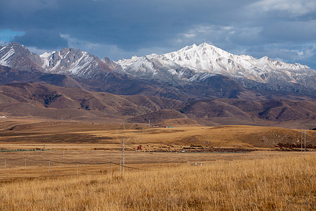 川西塔公草原木雅雪山群图片