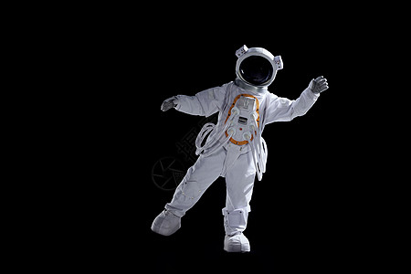 研发室悬浮在太空中的创意宇航员背景
