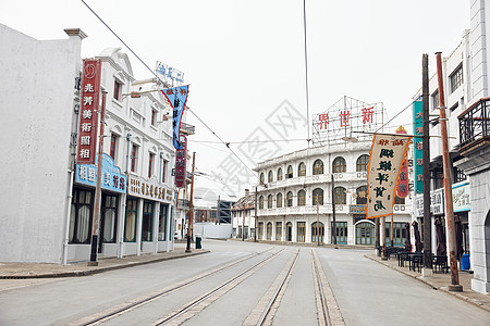 民国风仿古建筑背景