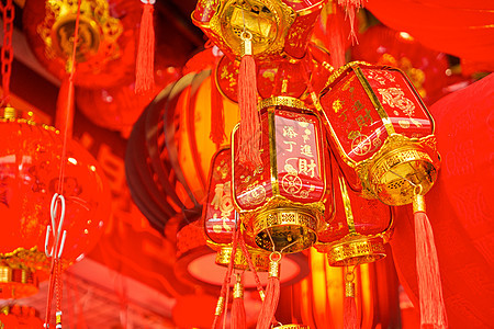 中国风新年红火灯笼挂件图片